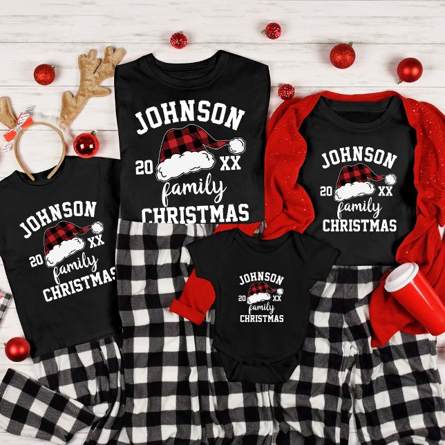 Personalised Buffalo Plaid Custom Matching Family Tri-Blend Shirt (Creator Uploaded)