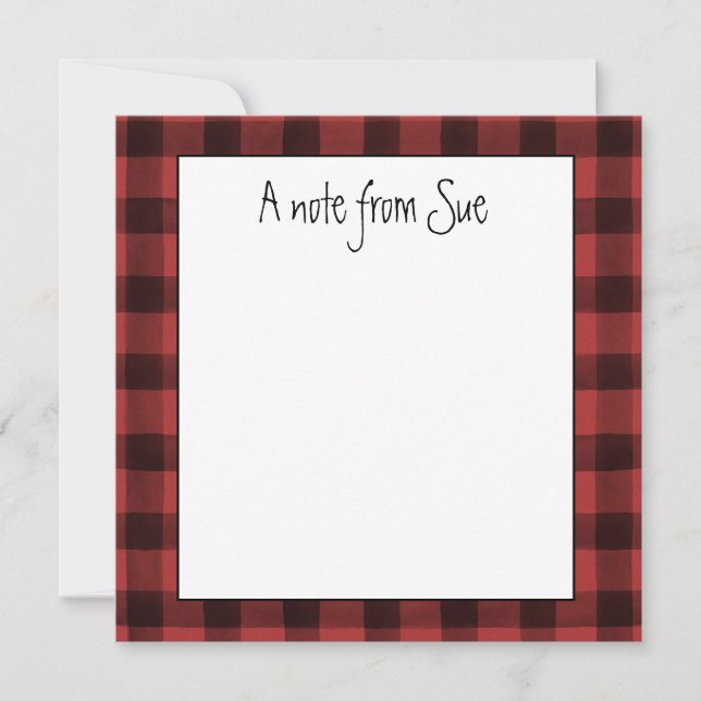 Personalised Buffalo Plaid Holiday Card (Front)