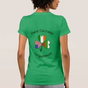 Personalised Bulgaria Ireland USA Shamrock Women's T-Shirt