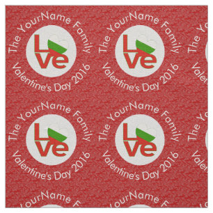 Personalised Bulgarian Red LOVE Flag  Fabric