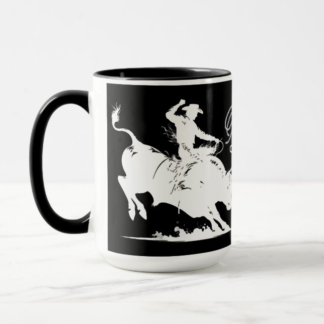 Personalised Bull Rider Rodeo 2 Mug (Left)