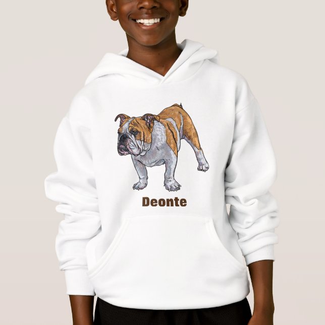 Personalised Bulldog Hoodie (Front)