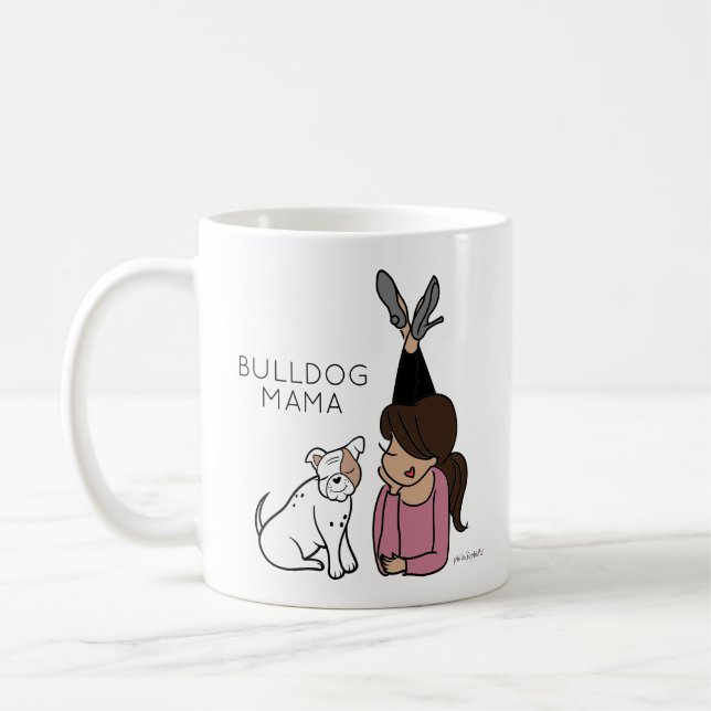 Personalised Bulldog  Mama Coffee Mug (Left)