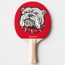Personalised Bulldog Ping Pong Paddle