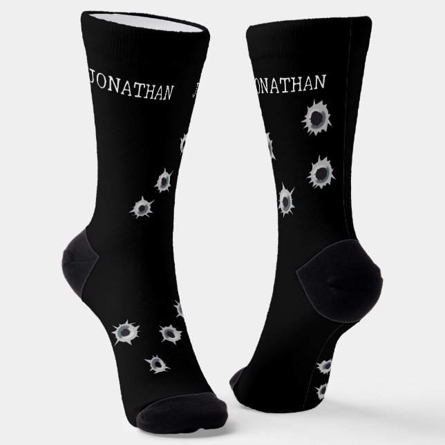 Personalised Bullet Hole Shooters Shooting  Socks (Angled)