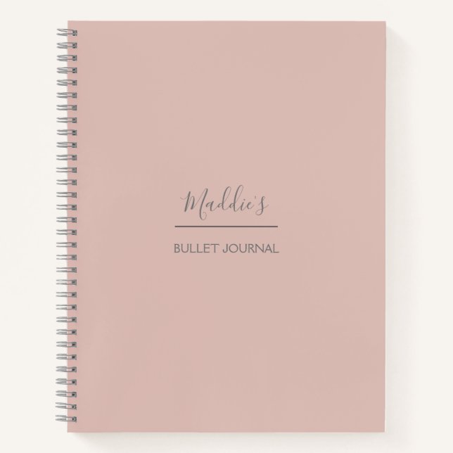 Personalised Bullet Journal | Blush | Dotted (Front)