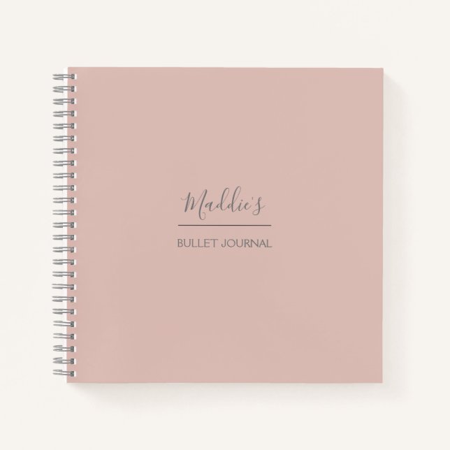 Personalised Bullet Journal | Blush | Dotted (Front)