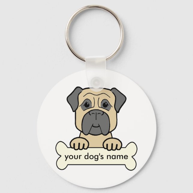 Personalised Bullmastiff Key Ring (Front)