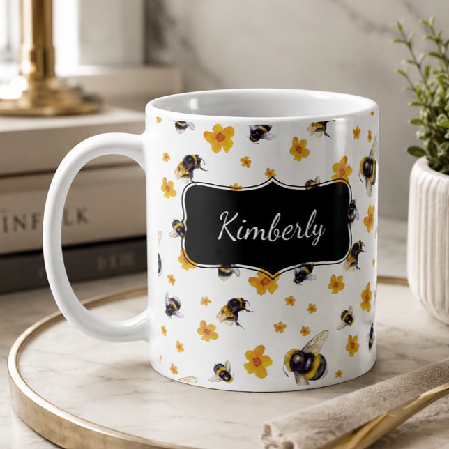 Personalised Bumble Bee Coffee Mug (Creator Uploaded)
