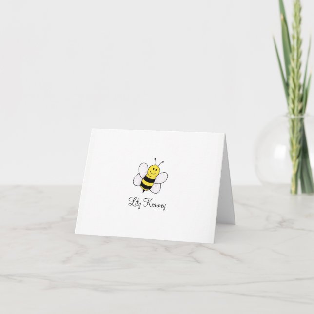 Personalised Bumblebee Note Cards (Front)