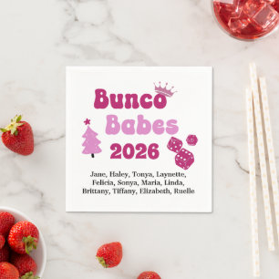 Personalised Bunco Babe  Napkin