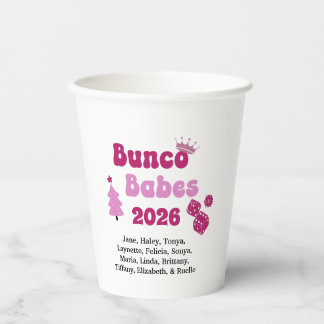 Personalised Bunco Babe Paper Cups