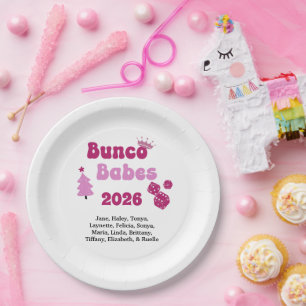 Personalised Bunco Babe  Paper Plate
