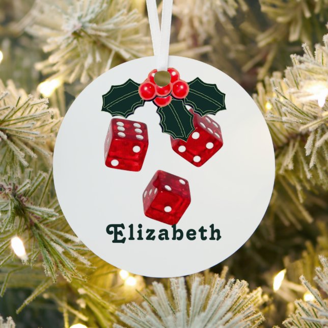 Personalised Bunco Gifts Metal Tree Decoration (Insitu)