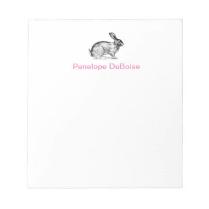 Personalised Bunny Rabbit Note Pad