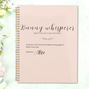 Personalised Bunny Whisperer Planner in Blush Pink