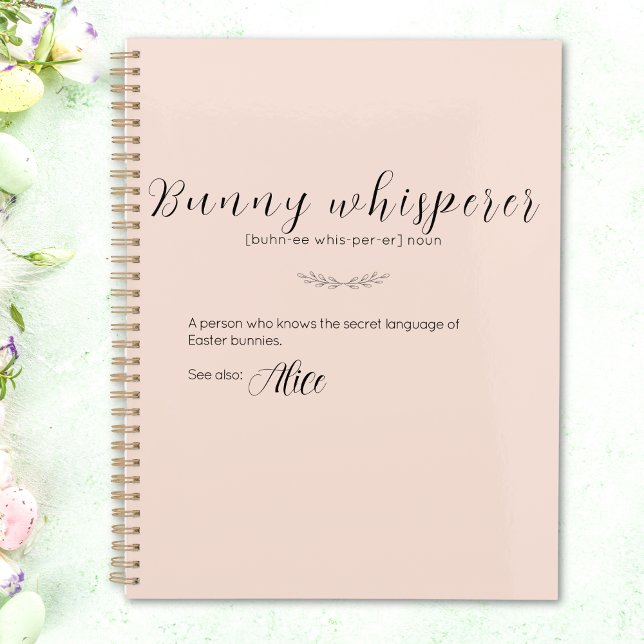 Personalised Bunny Whisperer Planner in Blush Pink (Personalized Bunny Whisperer Planner in Blush Pink)