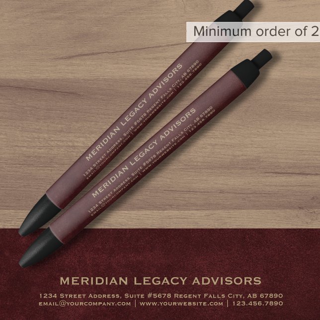 Personalised Burgundy Promotional Pen (Effortless branding for business professionals, tailored in 3 simple steps)