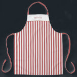 Personalised Burgundy Stripe Pattern Apron<br><div class="desc">Apron Large (68, 6 x 86, 4 cm) - Cute Personalised Burgundy Stripe Pattern.
Change to your name or text of choice.</div>