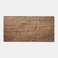 Personalised Burlap Cover Image Desk Mat
