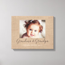 Personalised Burlap Photo Canvas