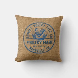 Personalised Burlap Styled Grain Sack  Cushion