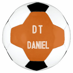 Personalised - burnt orange soccer ball