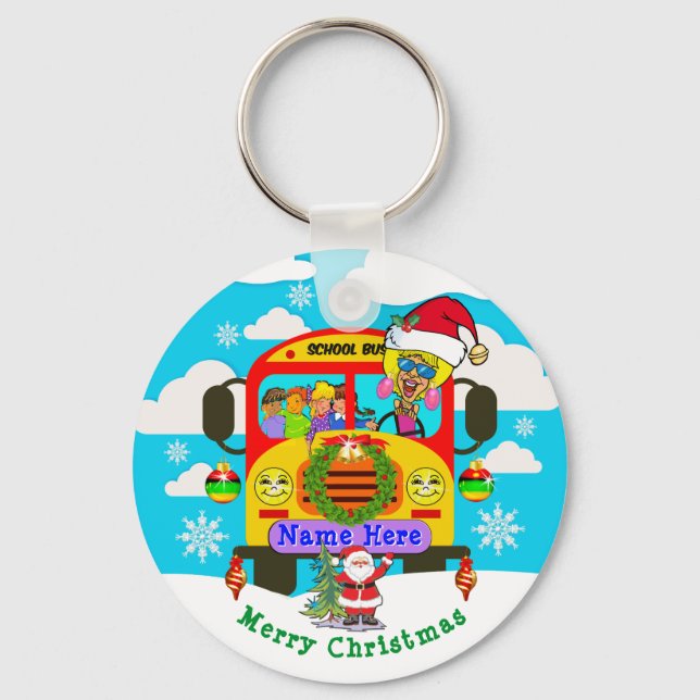 Personalised Bus Driver Keychains for her (Front)