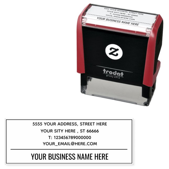 Personalised Business Address Self-inking Stamp (In Situ)