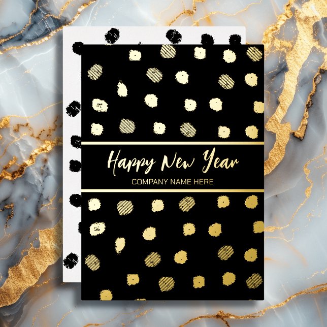 Personalised Business Black and Gold Foil New Year (Creator Uploaded)