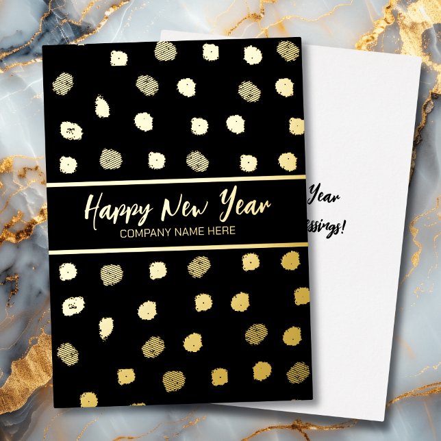Personalised Business Black and Gold Foil New Year (Creator Uploaded)
