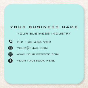 Personalised Business Card Design Paper Coaster