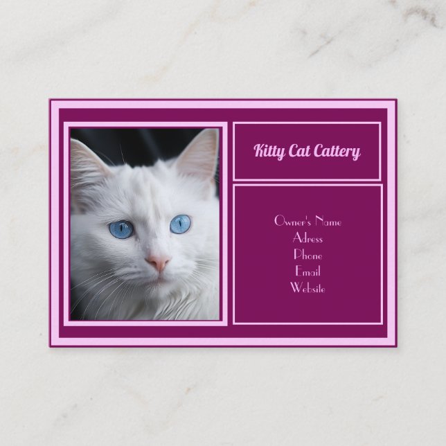 Personalised Business Card For Catteries (Front)