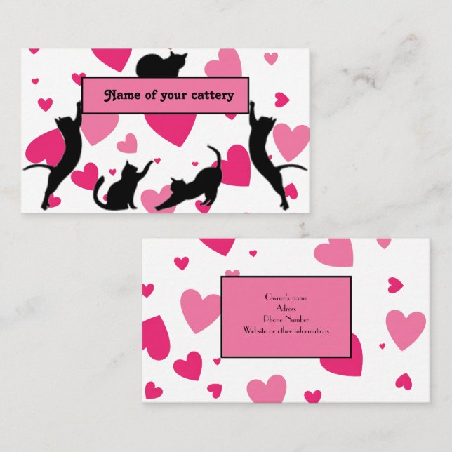 Personalised Business Card For Cattery (Front/Back)