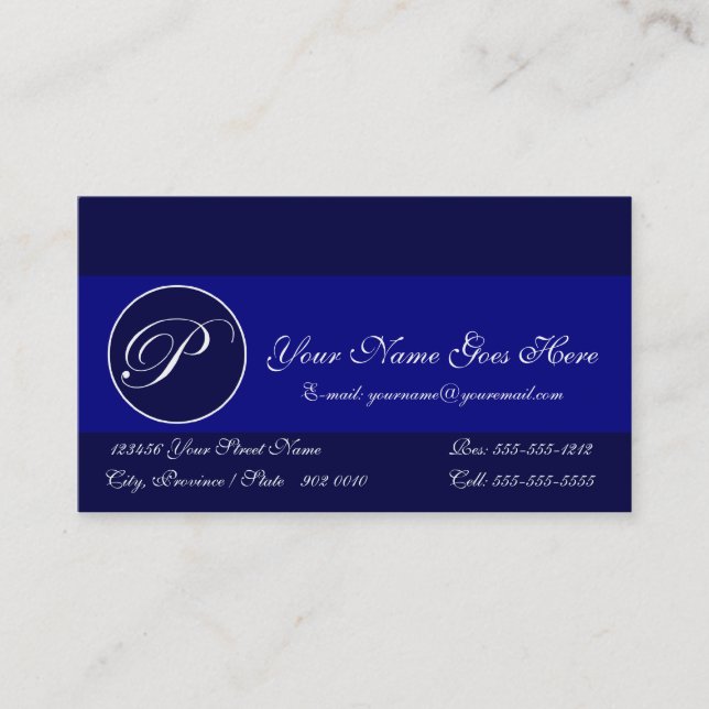 Personalised Business Card P (Front)