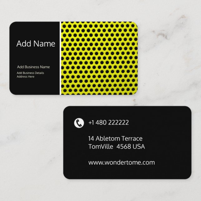 Personalised Business Card Template (Front/Back)