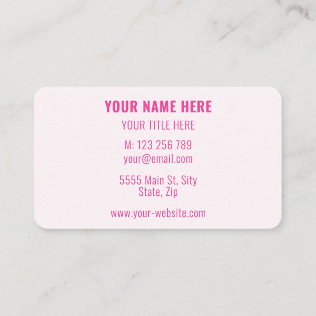 Personalised Business Card with Couple Love (Back)