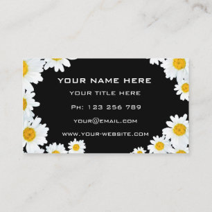 Personalised Business Card with Daisies Your Colou
