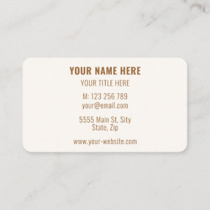 Personalised Business Card Your Colours and Font