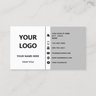 Personalised Business Card Your Logo Name Info