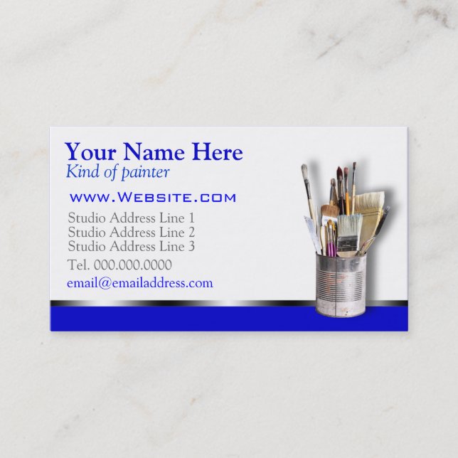 Personalised Business Cards For Painters (Front)