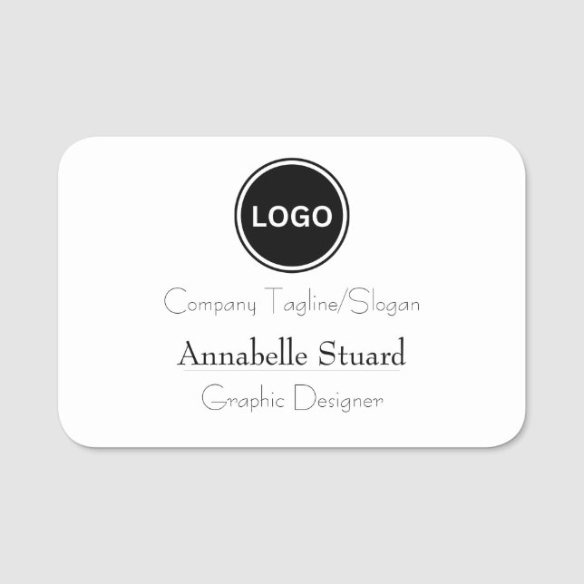  Personalised Business Classic Employee Name Tag (Front)