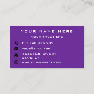 Personalised Business Company Logo - Custom Colour Card