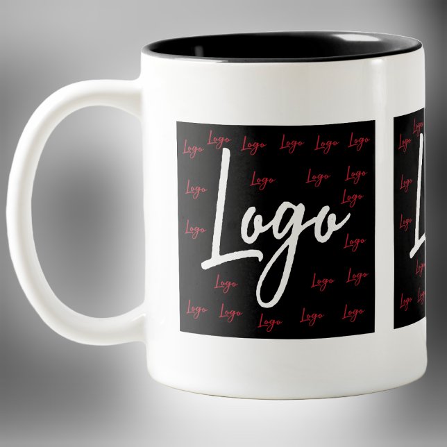 Personalised Business Company Promotional Logo Two-Tone Coffee Mug (Custom Logo Mugs For Small and Big Businesses. Employee incentive. Customer appreciation. )