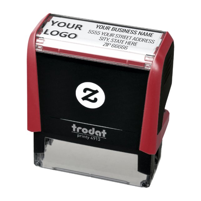 Personalised Business Custom Logo Address Stamp (Product)