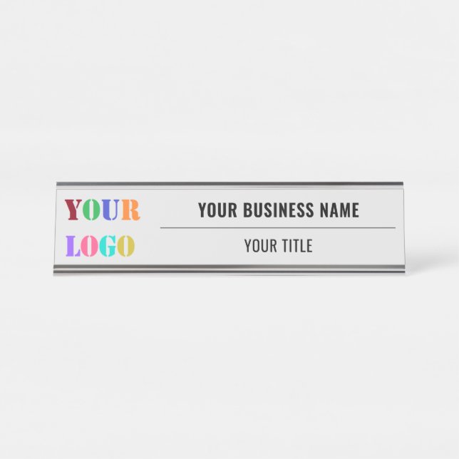 Personalised Business Desk Name Plate Example (Front)