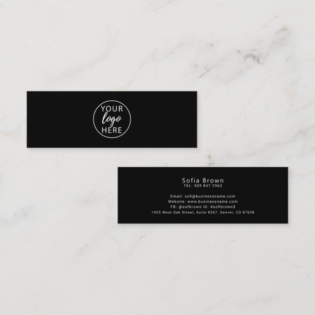 Personalised Business Identity Corporate Text Calling Card (Front/Back)