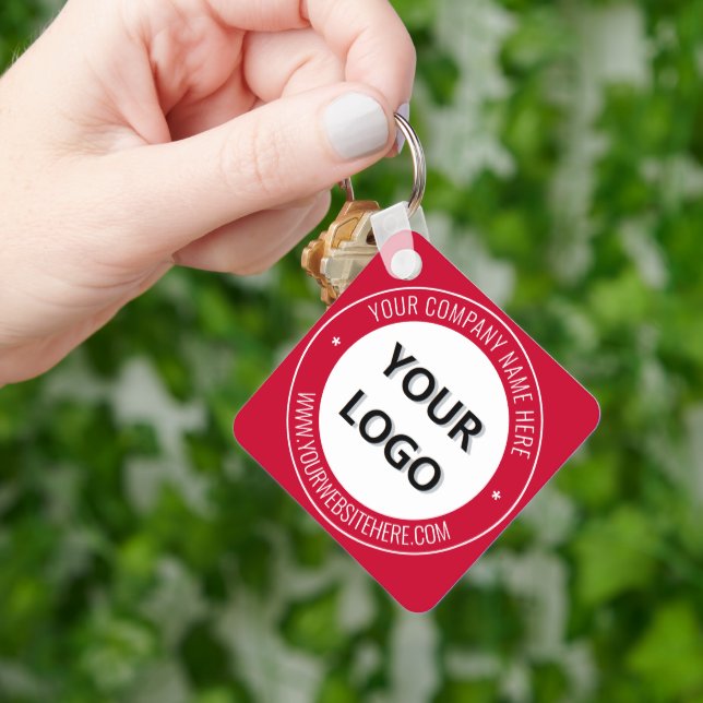 Personalised Business Keychain Your Logo and Text (Hand)