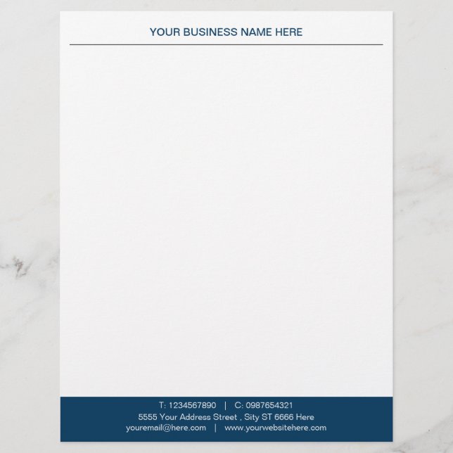 Personalised Business Letterhead with Logo (Front)