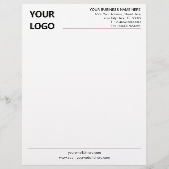Personalised Business Letterhead Your Own Design (Front)